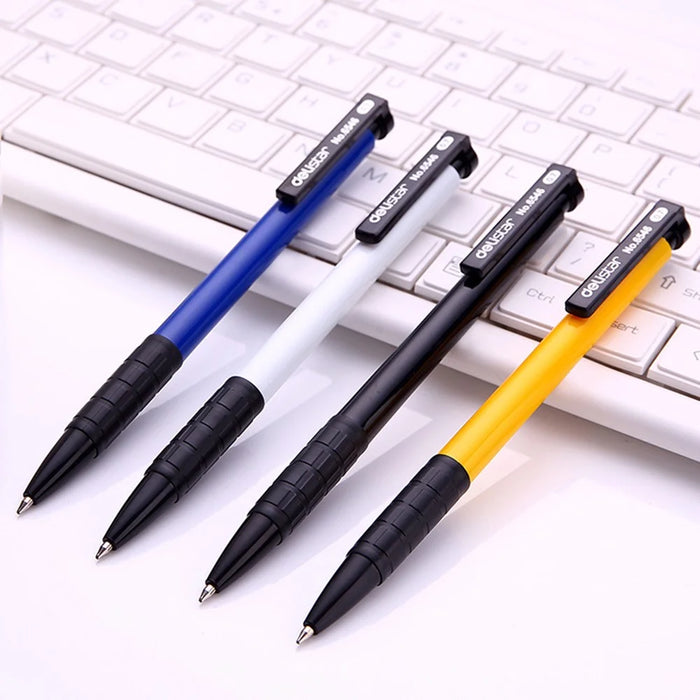 DELI 6546 36-Pack Ball Point Pens 0.7mm Bullet Tip Pen with Pen Clip for Students, Business Office - Black - 7