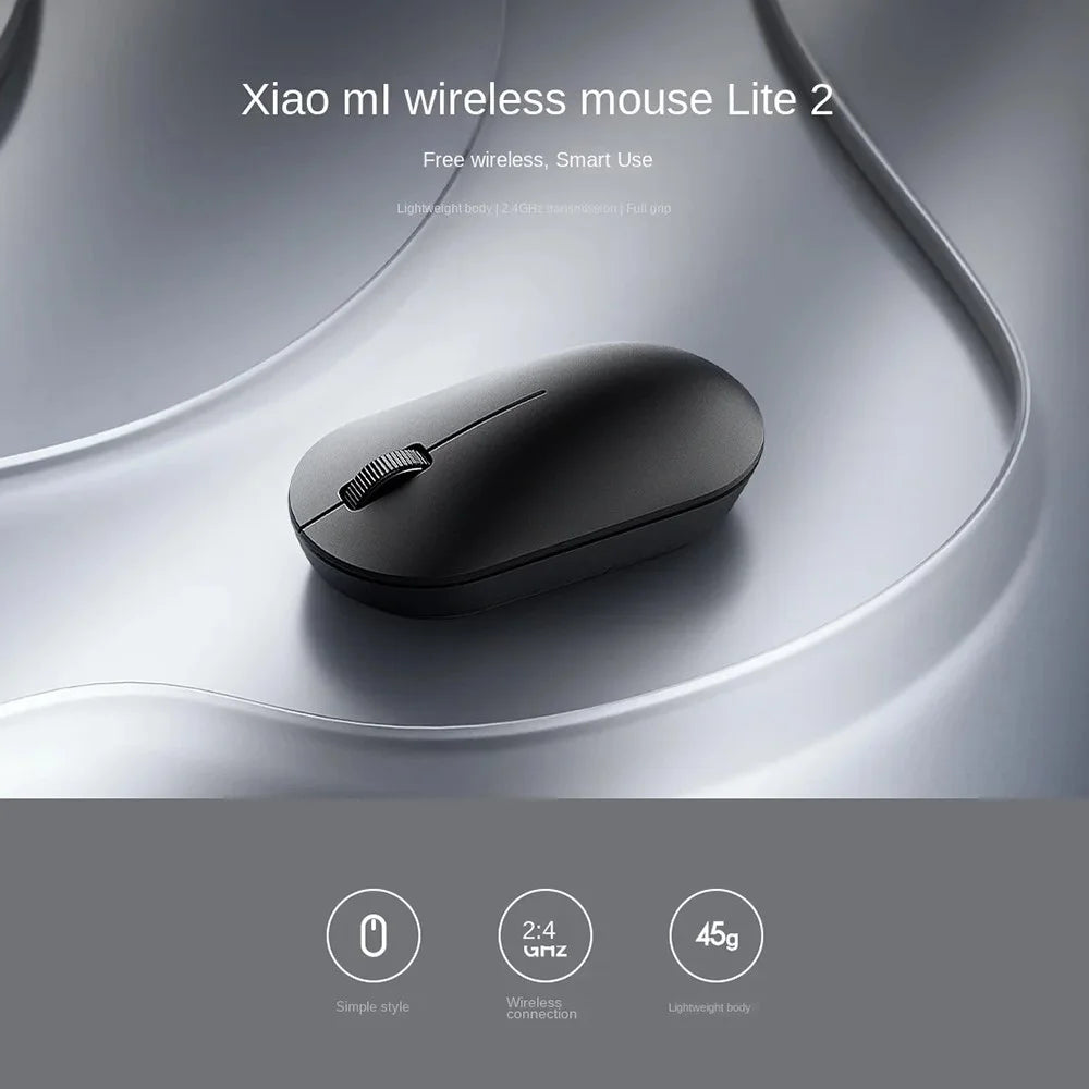 XIAOMI Lite 2 MWXSB02YM 2.4GHz 1000DPI Ergonomic Optical Mouse Gaming Mice (Chinese Version) - 2
