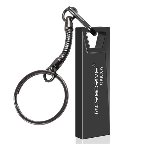 MICRODRIVE 64GB Metal U-disk Computer Laptop USB 3.0 Flash Drive - Black - 1