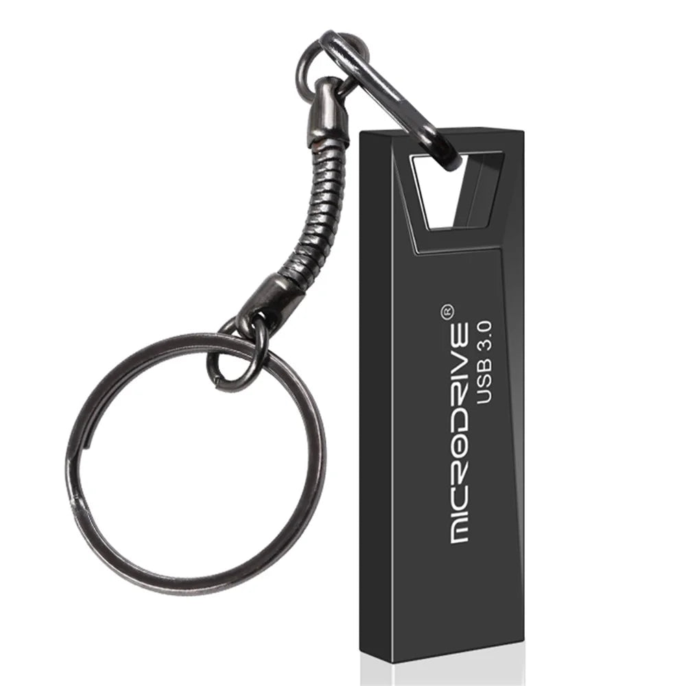 MICRODRIVE 64GB Metal U-disk Computer Laptop USB 3.0 Flash Drive - Black - 1
