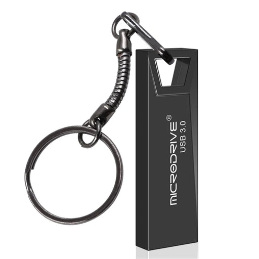 MICRODRIVE 64GB Metal U-disk Computer Laptop USB 3.0 Flash Drive - Black - 1