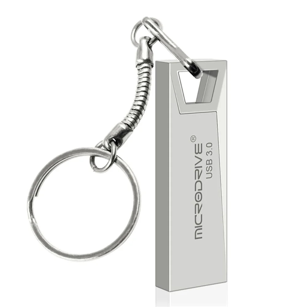 MICRODRIVE 32GB Metal U-disk High Speed Computer Laptop USB 3.0 Flash Drive - Silver - 1