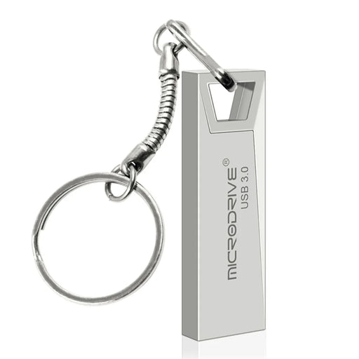 MICRODRIVE 32GB Metal U-disk High Speed Computer Laptop USB 3.0 Flash Drive - Silver - 1