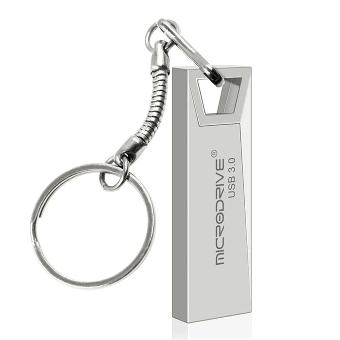 MICRODRIVE 32GB Metal U-disk High Speed Computer Laptop USB 3.0 Flash Drive - Silver - 1