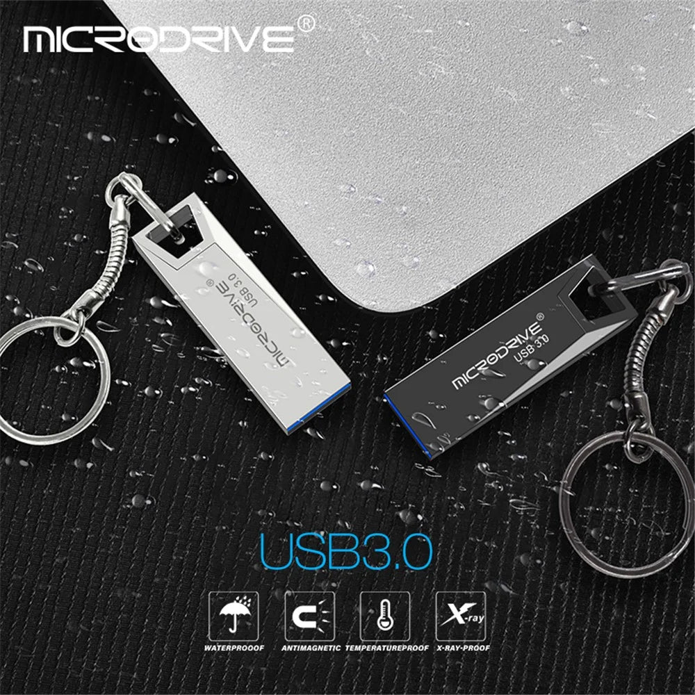 MICRODRIVE 16GB Metal U-disk High Speed USB 3.0 Flash Drive for Computer Laptop - Silver - 7