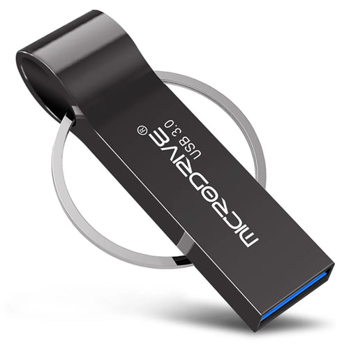 MICRODRIVE 16GB USB 3.0 Memory Stick Portable Metal Flash Drive Thumb Drive - Black - 1