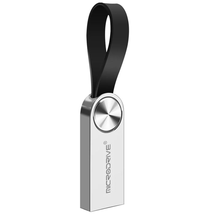 MICRODRIVE 4GB Metal USB Flash Drive CD Veins Round Decor USB 2.0 U-disk - Silver - 1