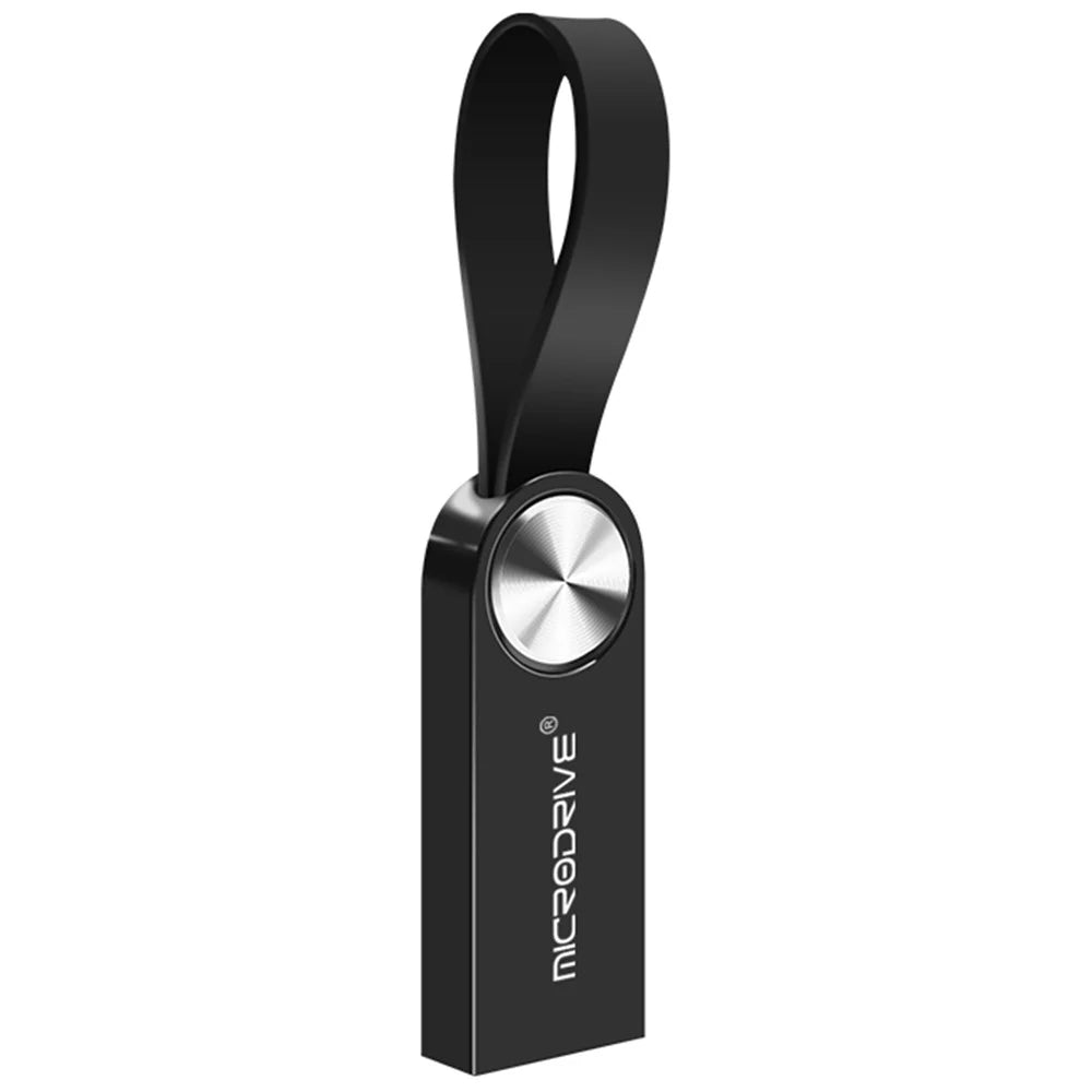 MICRODRIVE 64GB USB Flash Drive CD Veins Decor USB 2.0 Computer U-disk - Black - 1