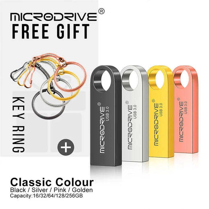 MICRODRIVE E9 128GB Metal U-disk High Speed USB 3.0 Computer Flash Drive - Grey - 6