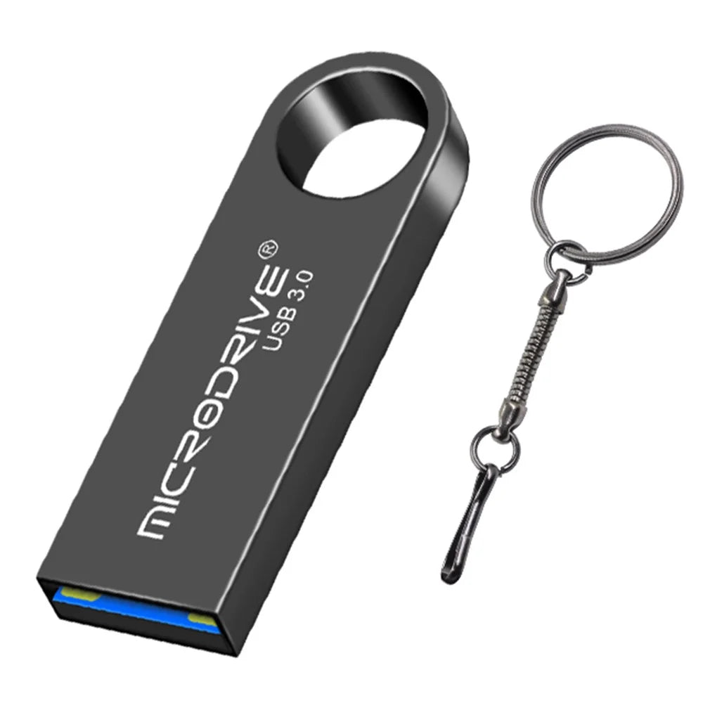 MICRODRIVE E9 64GB Metal U-disk USB 3.0 Memory Stick Computer Flash Drive - Black - 1