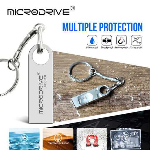 MICRODRIVE E9 32GB Metal U-disk High Speed USB 3.0 Memory Stick for Computer - Gold - 2