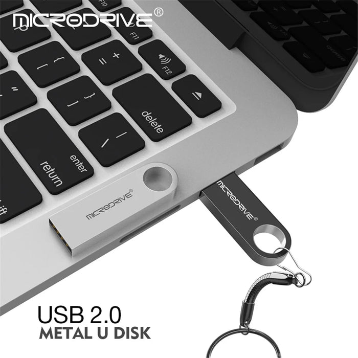 MICRODRIVE E9 16GB USB 2.0 Laptop Computer U-disk Metal Flash Drive - Black - 4