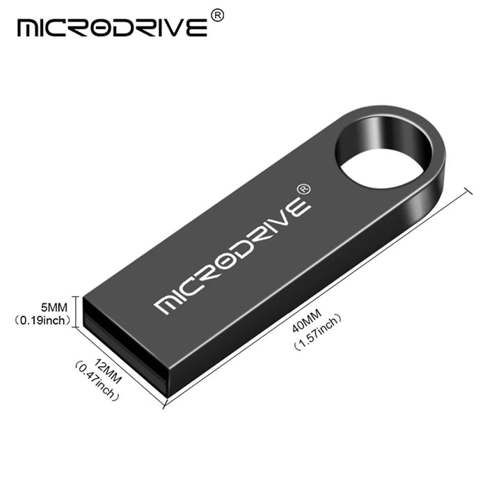MICRODRIVE E9 16GB USB 2.0 Laptop Computer U-disk Metal Flash Drive - Black - 6