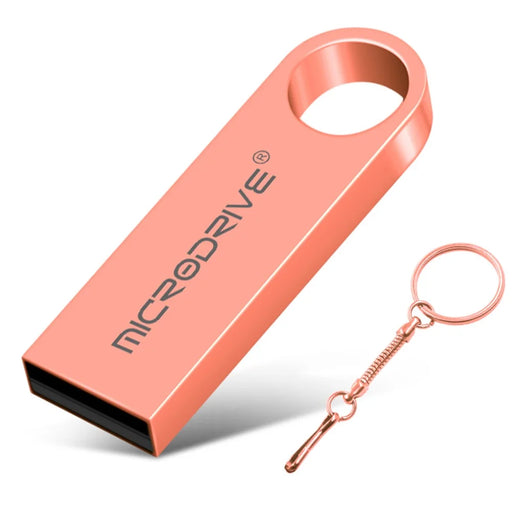 MICRODRIVE E9 128GB USB 2.0 Metal Flash Drive Computer Laptop U-disk - Pink - 1