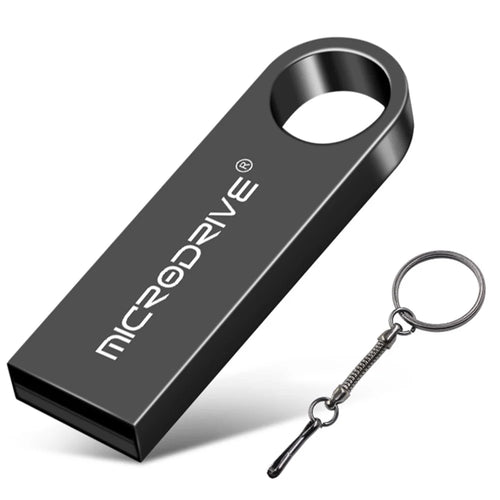 MICRODRIVE E9 4GB Metal U-disk USB 2.0 Memory Stick Computer Flash Drive - Black - 1