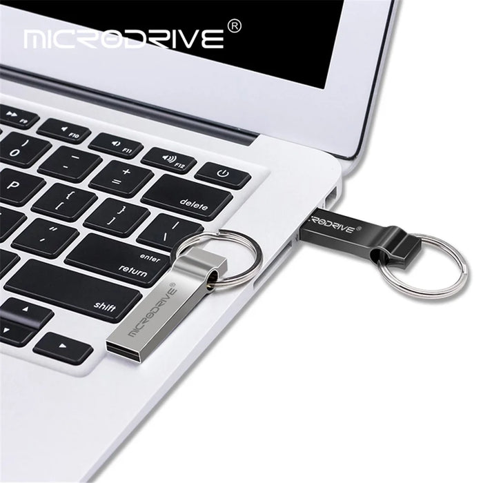 MICRODRIVE 128GB USB 2.0 Memory Stick Waterproof Flash Drive Thumb Drive - Silver - 3