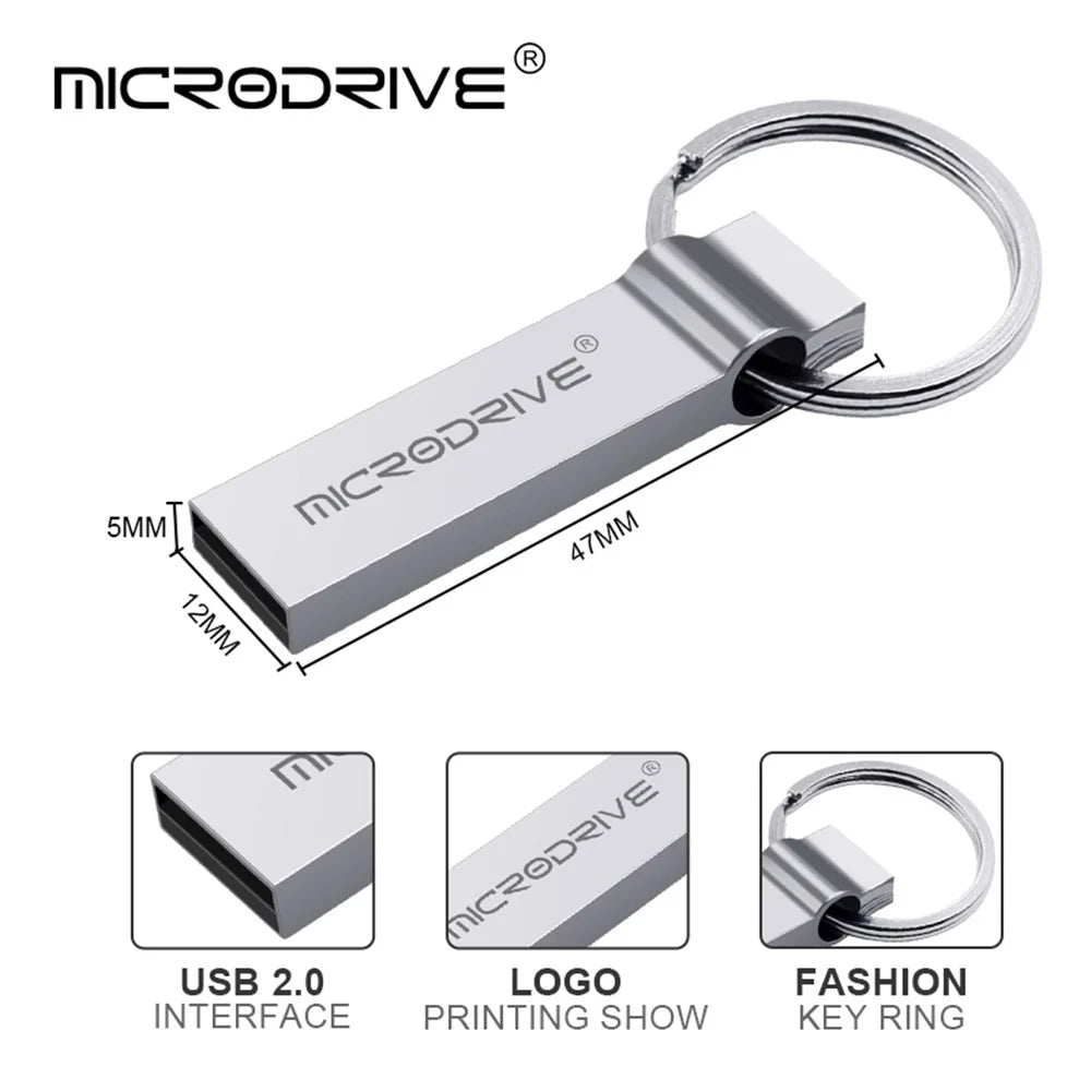 MICRODRIVE 32GB Portable Memory Stick USB 2.0 Thumb Drive for PC, Laptop, Tablet - Black - 6