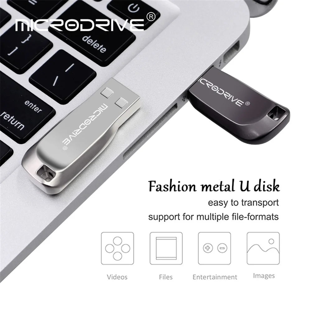 MICRODRIVE CZ50 8GB Compact U Disk Data Storage USB 2.0 Flash Thumb Stick - Silver - 4