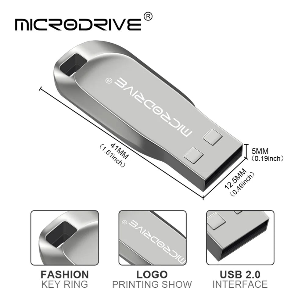 MICRODRIVE CZ50 128GB Data Memory U Disk USB 2.0 Flash Drive - Black - 4