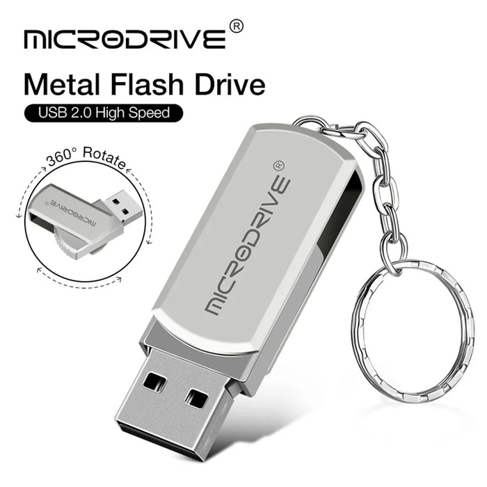 MICRODRIVE 128GB Key Ring Design USB 2.0 Flash Drive Computer Thumb Drive USB Stick - Gold - 6
