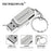 MICRODRIVE 64GB Compact Thumb Drive USB Stick Key Ring Design USB 2.0 Flash Drive - Grey - 7