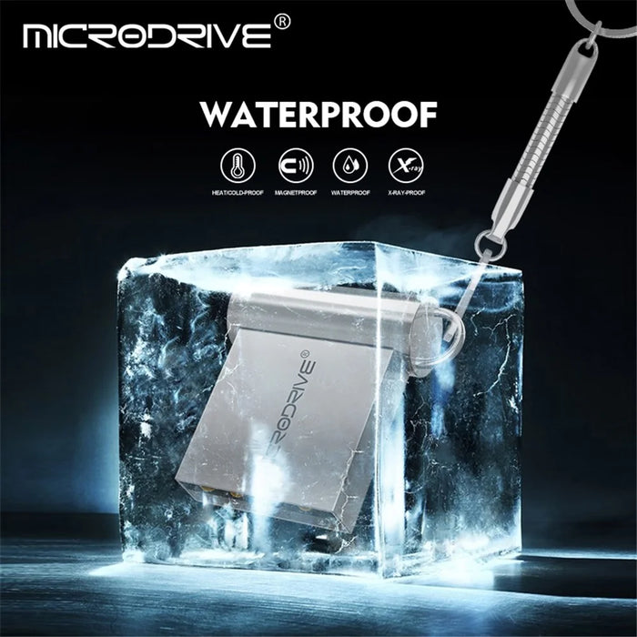 MICRODRIVE USB 2.0 Flash Drive 8GB Mini Metal U-Disk with Hook - Gold - 4