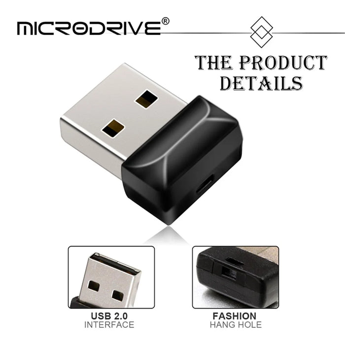 MICRODRIVE 128GB Mini Size Thumb Stick Data Storage USB 2.0 Flash Drive - 4