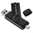 MICRODRIVE USB 2.0 + Type-C 2-in-1 Metal Flash Drive Rotating OTG 32GB USB Memory Stick - Black - 1