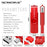 MICRODRIVE 128GB Rotating U-Disk 2-in-1 USB 2.0 / Type-C OTG Metal Flash Drive - Red - 5