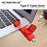 MICRODRIVE 128GB Rotating U-Disk 2-in-1 USB 2.0 / Type-C OTG Metal Flash Drive - Red - 6