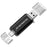 MICRODRIVE 32GB 2-in-1 USB 2.0 / Type-C U-Disk High Speed Phone Computer Flash Disk - Black - 1