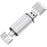 MICRODRIVE 64GB 2-in-1 USB 2.0 / Type-C U-Disk Phone Laptop Computer Flash Disk - White - 1