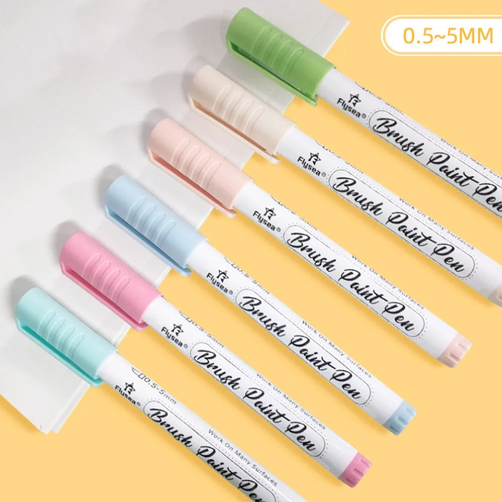 FLYSEA FS-2BR 12Pcs Acrylic Paint Pens Set 0.5-5mm Fine Tip Paint Markers for Graffiti - 4