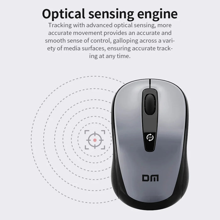 DM K8 2.4GHz Wireless Mouse Silent Optical Computer Mouse for Laptop PC - 6