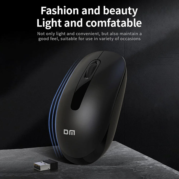 DM K6 Slim Mouse 2.4GHz Wireless Business Working Mouse (without Battery) - 2