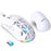 HXSJ T26  Wireless Mouse Bluetooth5.1 + 2.4Ghz Dual Modes 4800 DPI RGB Backlit Mouse - White - 1