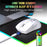 HXSJ T26  Wireless Mouse Bluetooth5.1 + 2.4Ghz Dual Modes 4800 DPI RGB Backlit Mouse - White - 5