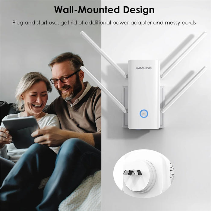 WAVLINK AX3000 2.4 / 5GHz WiFi6 Extender Repeater 1000Mbps WiFi Signal Booster Amplifier - US Plug - 2