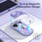 M533 2.4G+Bluetooth-compatible 5.0 Dual Mode Transparent Wireless Mouse with RGB Light - Purple - 2