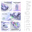 M533 2.4G+Bluetooth-compatible 5.0 Dual Mode Transparent Wireless Mouse with RGB Light - Purple - 3