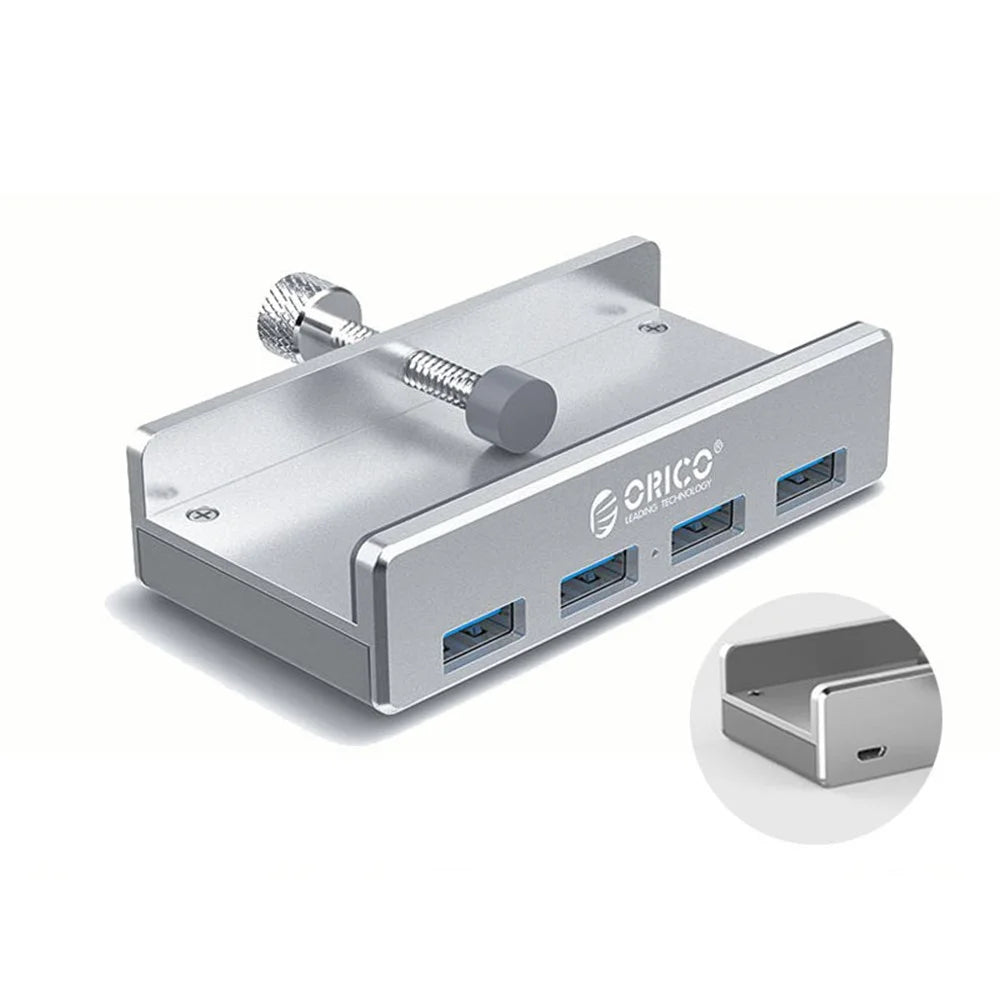 ORICO MH4PU-P Aluminum Alloy 4 Ports USB3.0 Clip-type Hub - 1