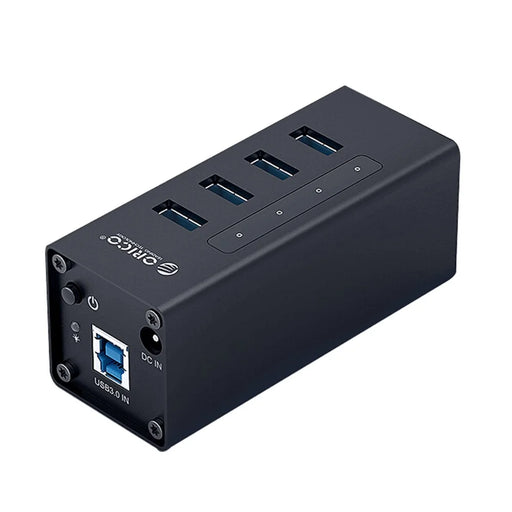 ORICO A3H4-SV Aluminum Alloy 4 Port USB3.0 HUB - Black/US Plug - 1