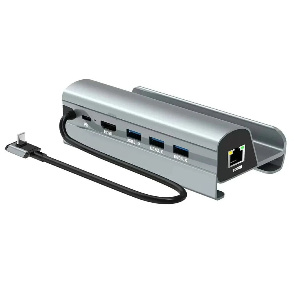 HC-86A For Steam Deck 6-in-1 Dock Station TV Base Game Console Stand USB Hub RJ45 Ethernet HD USB3.0 Type-C Adapter - 1