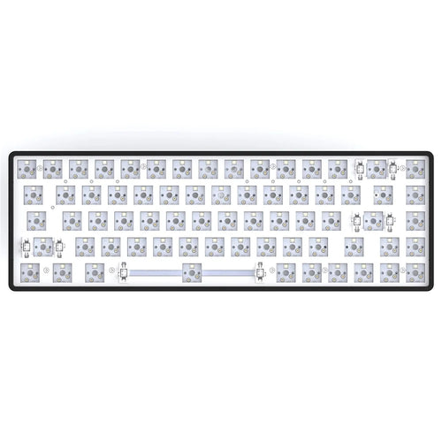 MAG68 Hot-Swappable Bluetooth+USB Wired+2.4G Wireless Mechanical Keyboard Kit with 68 Keys - Black - 1