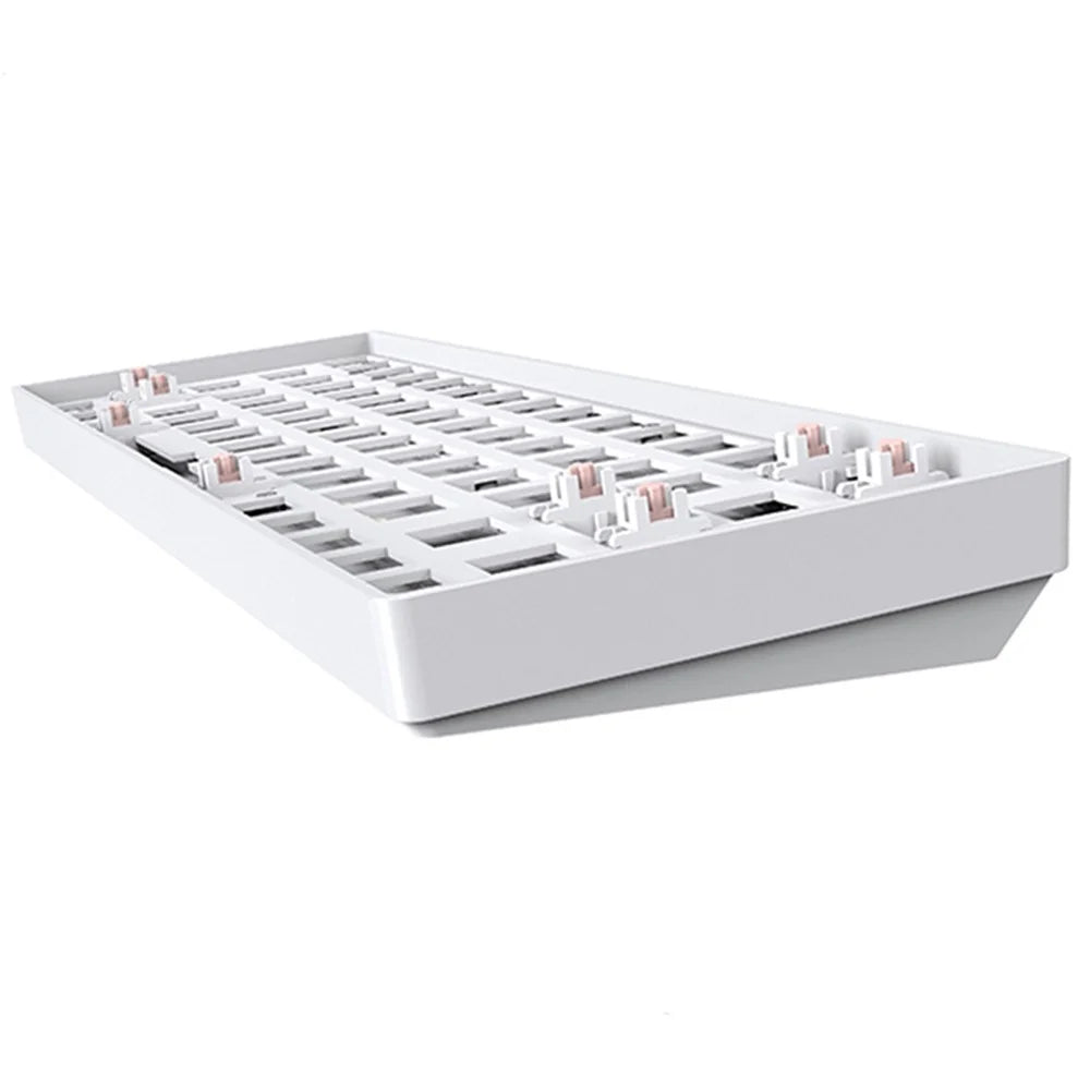 TESTER 68 Hot Swappable 2.4G Wireless+Bluetooth-compatible Mechanical Keyboard Kit - White - 1