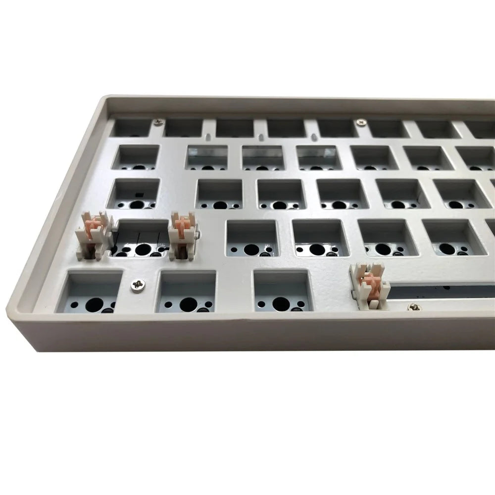 TESTER 68 Hot Swappable 2.4G Wireless+Bluetooth-compatible Mechanical Keyboard Kit - White - 3