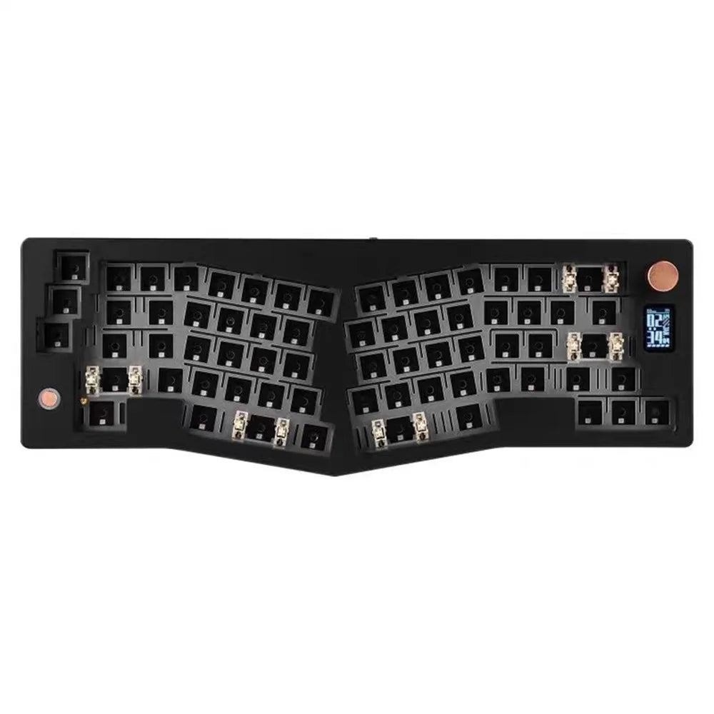 ABM066 2.4G Wireless+USB Wired+Bluetooth-compatible Mechanical Gasket-mount Keyboard Kit - Black - 1