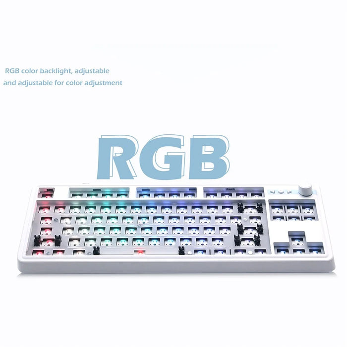 LS01 RGB Keyboard Kit Hot Swap Bluetooth+USB-C Wired+2.4G Wireless Mechanical Keyboard - 6