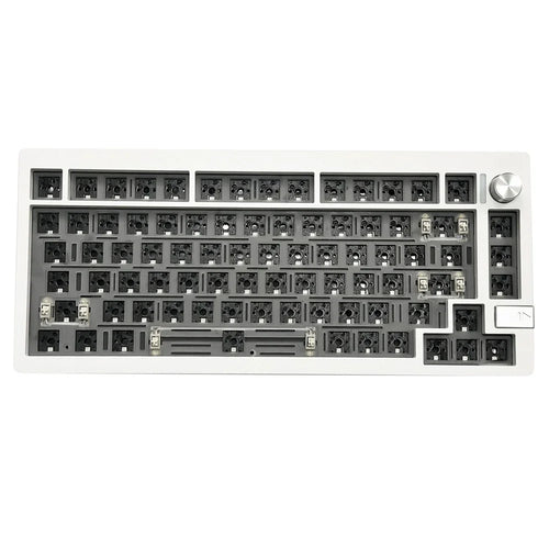 LMK81 RGB Backlight Wireless+USB Wired+Bluetooth-compatible Mechanical Keyboard Kit with Volume Knob - 1