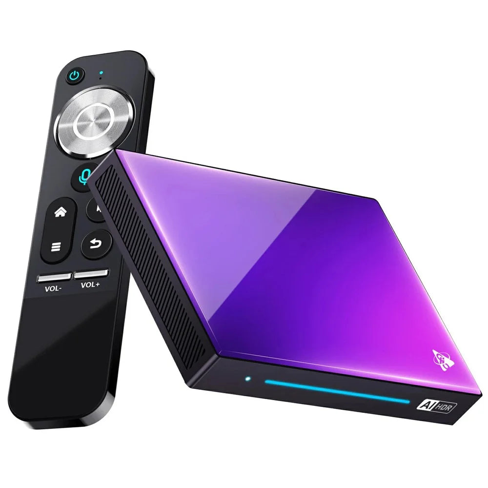 H96 Max M9 Set Top Box Android 14.0 8GB RAM 128GB ROM WiFi6 1000M LAN BT5.4 TV Box - US Plug - 1